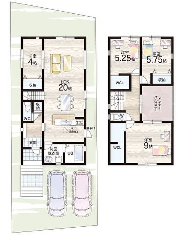 【4LDK】○東登美ヶ丘小学校・・・徒歩７分 ○登美ヶ丘北中学校・・・徒歩１１分