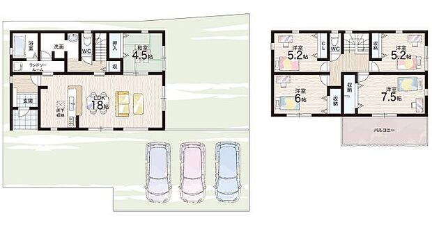 【3LDK】○広陵北小学校・・・徒歩17分 ○広陵中学校・・・徒歩30分