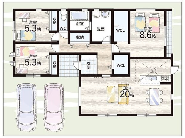 【3LDK】○広陵北小学校・・・徒歩17分 ○広陵中学校・・・徒歩30分
