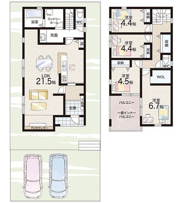 【4LDK】○上牧第二小学校・・・徒歩9分 ○上牧第二中学校・・・徒歩23分