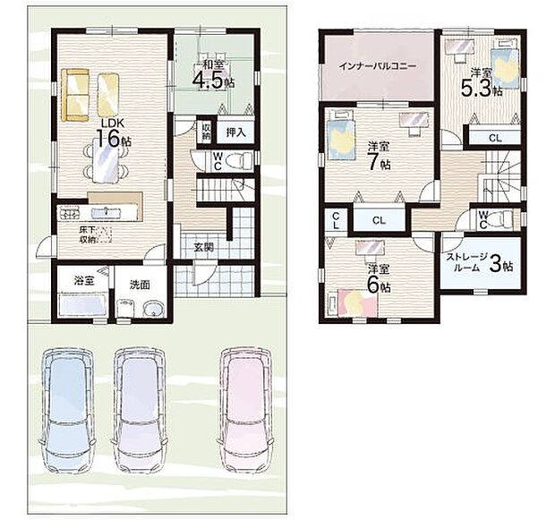 【4LDK+S(納戸)】○矢田南小学校・・・徒歩13分 ○郡山西中学校・・・徒歩28分