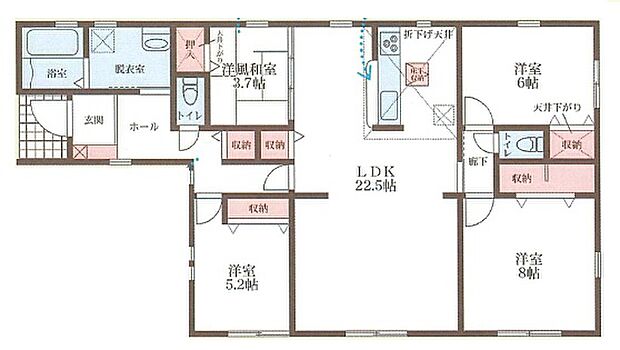 【4LDK】○旭ヶ丘小学校・・・徒歩9分 ○香芝北中学校・・・徒歩14分