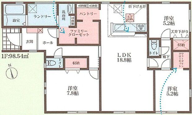 【4LDK】○旭ヶ丘小学校・・・徒歩9分 ○香芝北中学校・・・徒歩14分