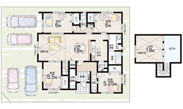 【4LDK】○大福小学校・・・徒歩１１分 ○桜井西中学校・・・徒歩１３分