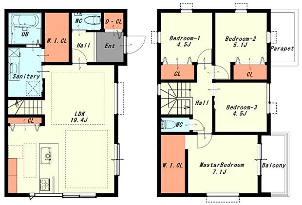 【4LDK】○唐櫃小学校・・・徒歩11分 ○唐櫃中学校・・・徒歩3分