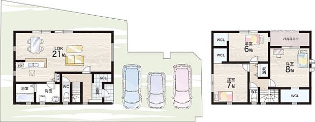 【3LDK】○郡山南小学校・・・徒歩9分 ○郡山中学校・・・徒歩24分