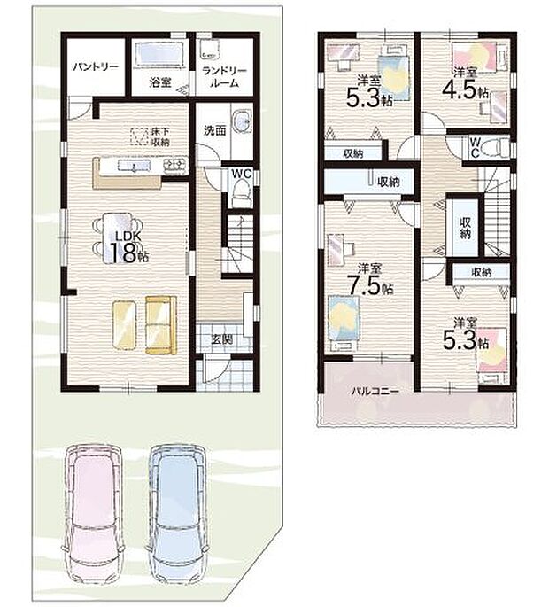 【4LDK+S(納戸)】○綾部小学校・・・徒歩8分 ○綾部中学校・・・徒歩22分