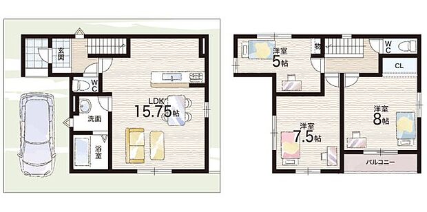 【3LDK】○中央小学校・・・徒歩9分 ○松原第三中学校・・・徒歩14分