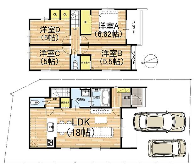 【4LDK】○嵐山東小学校・・・徒歩13分 ○松尾中学校・・・徒歩14分
