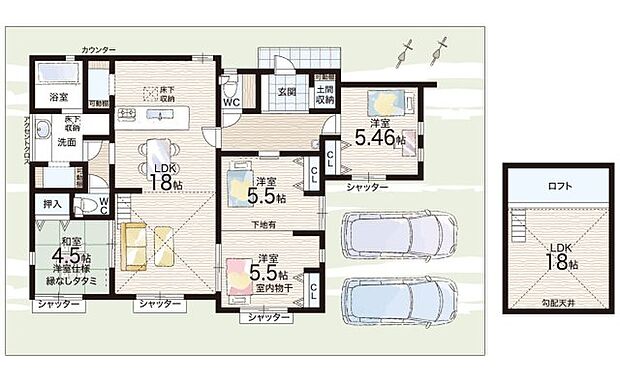 【3LDK】○佐保小学校・・・徒歩2分 ○若草中学校・・・徒歩18分