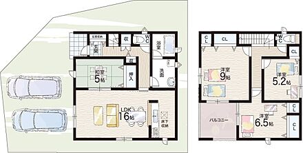 ○田原本小学校・・・徒歩13分 ○北中学校・・・徒歩9分 
