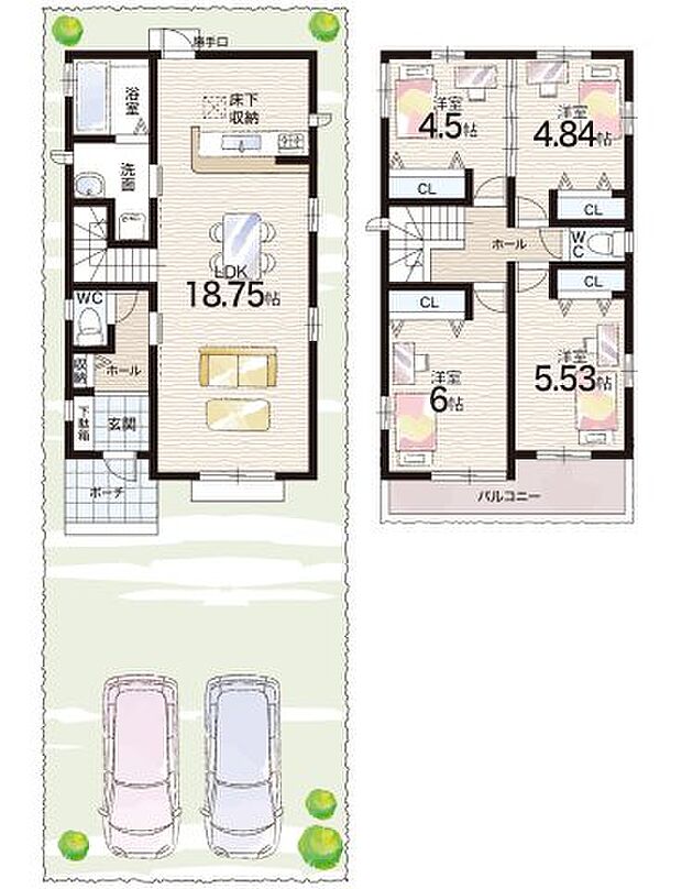 【4LDK】○園和北小学校・・・徒歩7分 ○園田東中学校・・・徒歩15分