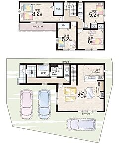 ○八田荘小学校・・・徒歩6分 ○八田荘中学校・・・徒歩5分 