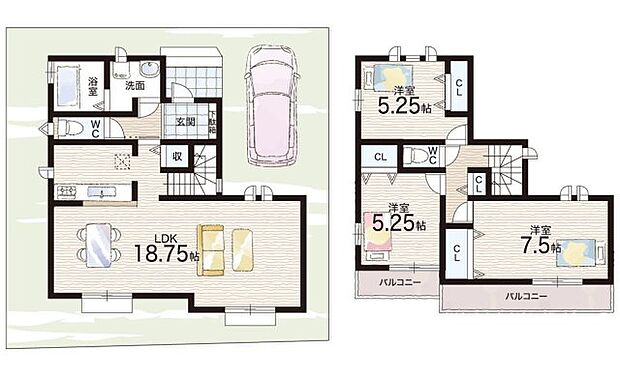 【3LDK+S(納戸)】○園和北小学校・・・徒歩9分 ○園田中学校・・・徒歩16分