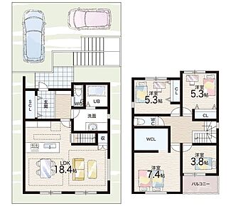 ○甲緑小学校・・・徒歩11分 ○大原中学校・・・徒歩18分 