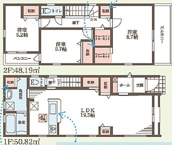 ○点野小学校・・・徒歩17分 ○第八中学校・・・徒歩14分 
