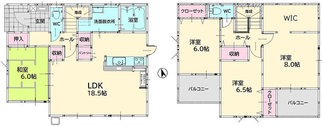 全居室6帖以上の広々4LDK！