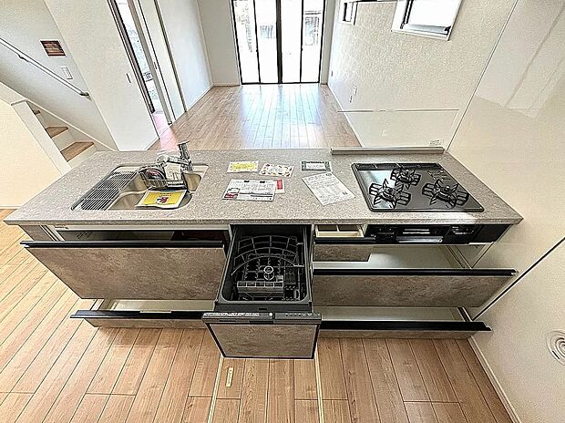 【【1号棟】キッチン】食洗機付きのシステムキッチン！