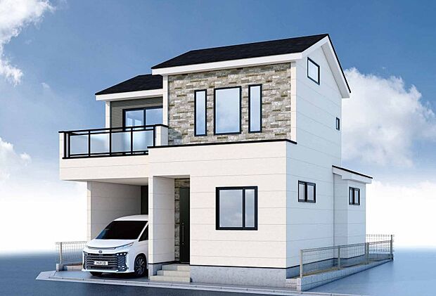 【外観パース】■外観、間取り、陽当たり、風通り、リビング、キッチン、駐車、スペース、眺望、街並み、周辺環境など、こちらの物件で毎日の暮らしに役立つポイント「知って納得」生活イメージを詳しく説明させて頂きます。