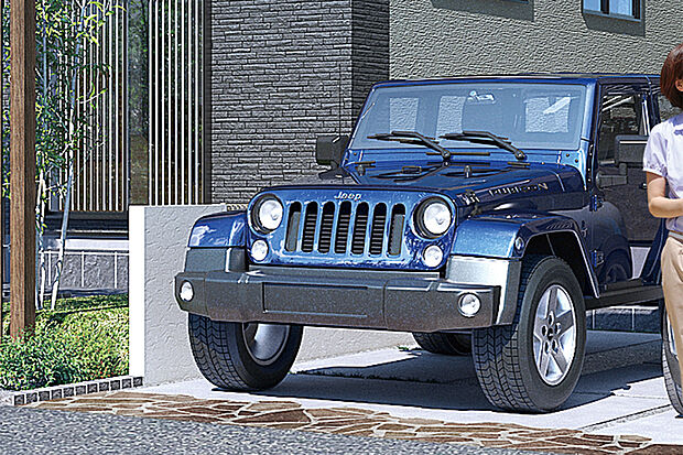 【【カースペース2台標準】】セカンドカーを所有する際に便利な2台分カースペース。毎日の通勤や買い物、休日のレジャーに活躍します。※駐車可能な車種には制限があります。