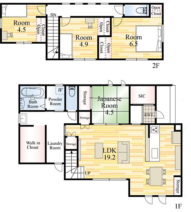 間取図　４LDK + W.I.C