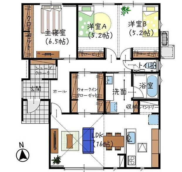 間取り　29坪　3SSLDK