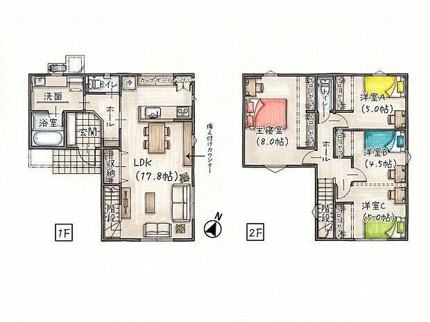 間取り　31坪　4LDK