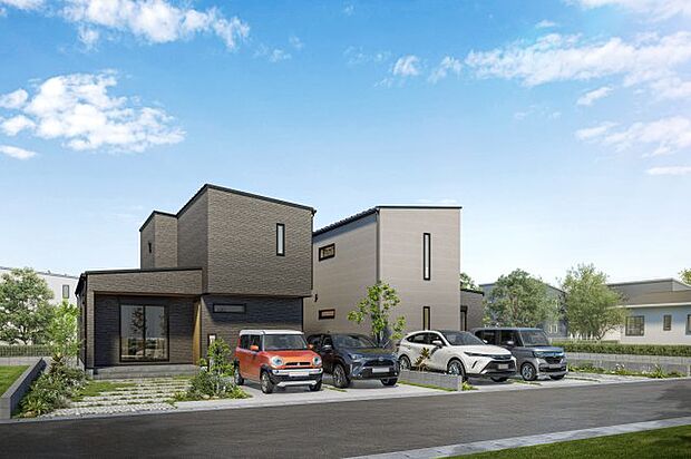 【完成予想図（外観）】3,4号地｜完成イメージ