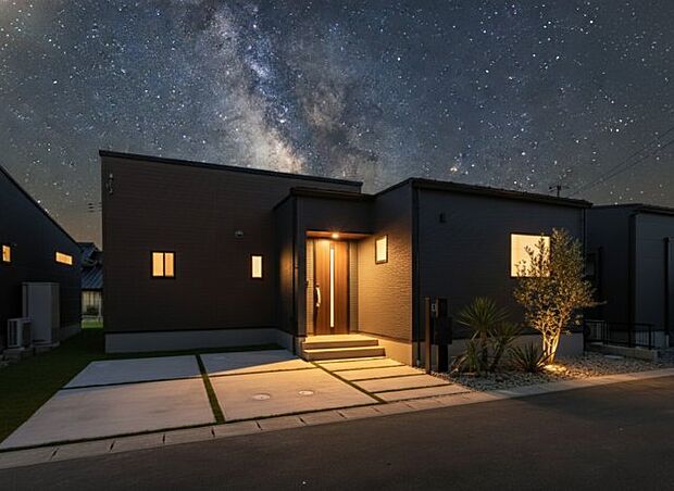 【外観】建物 完成しました! ※2026年2月16日撮影 ※外構をイメージしてみました。