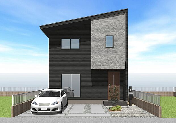 【◆建物プラン例/外観◆】3LDK+シューズインクローゼット+ウォークインクローゼット+バルコニー
土地面積:156.16m2(47.23坪)、建物面積:88.60m2(26.79坪)、建物価格:2065万円