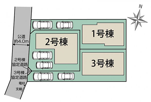 川口市源左衛門新田3棟 区画図