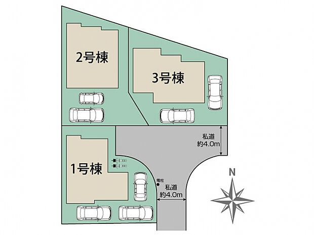 小平市天神町3丁目3棟 区画図