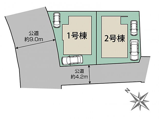 茅ヶ崎市松風台2棟 区画図