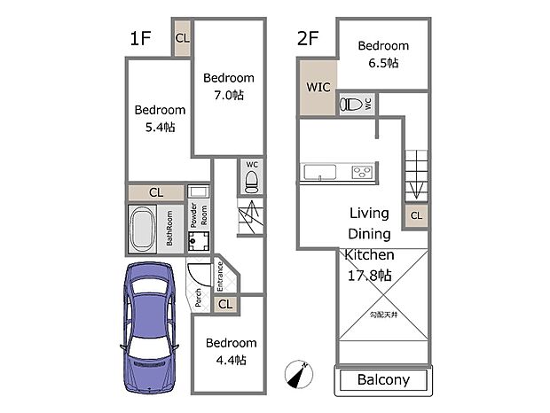 B号棟参考プラン（建物込5780万円、土地面積77.90m2、建物面積91.50m2）期間限定！建物フリープランにつき、お客様のご要望をお聞かせください！