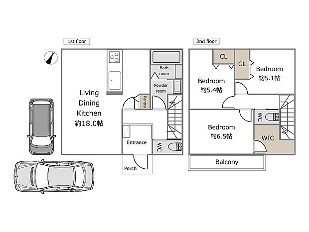 【A号棟参考プラン】建物込4480万円、敷地面積108.63m2、建物面積86.94m2