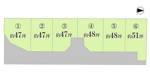 残1区画になりました。全6区画の開発分譲地です。