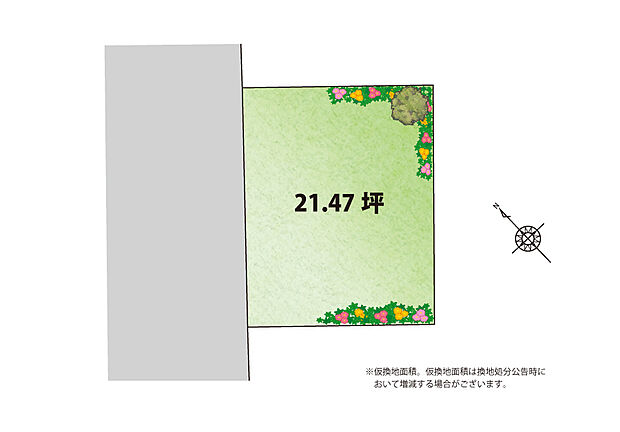  【全体区画図】1区画のみ！JR加古川駅をはじめ、買い物施設や医療機関、幼保や小学校など、様々な施設が徒歩5分圏内に充実！暮らしにゆとりが生まれ、新生活にピッタリな駅近プレミアム立地です。