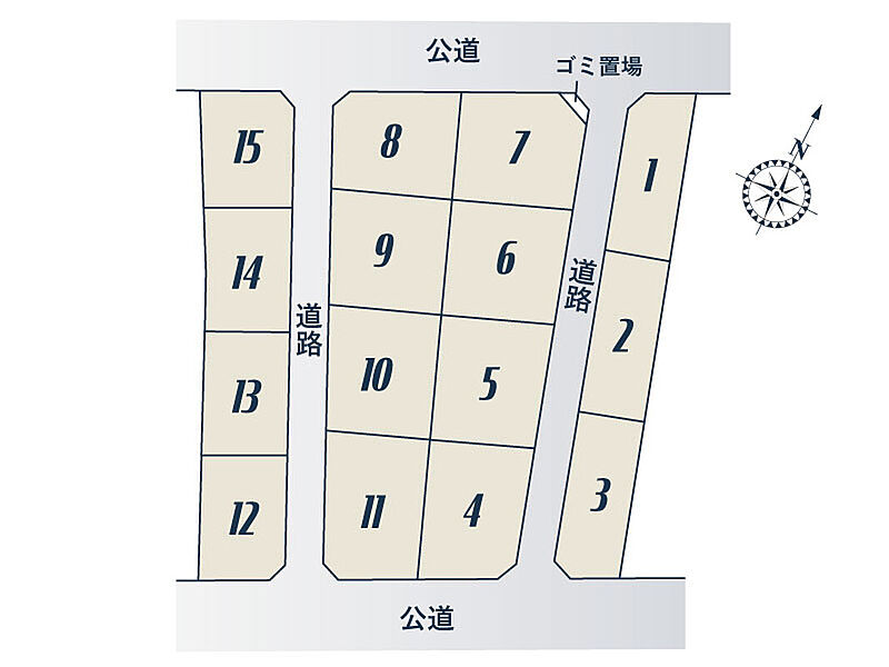 【深谷市荒川　全体区画図】