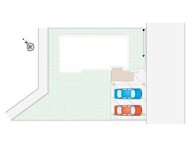 【4LDK】車2台駐車可能!不在時の荷物の受け取りに便利な、宅配ボックス搭載門柱付き!