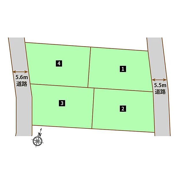 【【全体区画図】】ゆとりある100坪の敷地です！お庭も広く確保できるので、ガーデニングやプール遊びも可能です♪