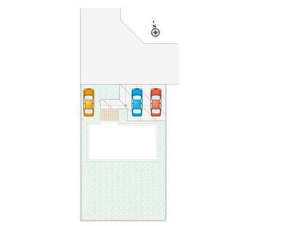 【4LDK】並列3台駐車可能!不在時の荷物の受け取りに便利な、宅配ボックス搭載門柱付き。