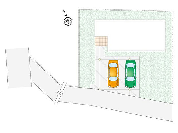 【4LDK+1S(納戸)】並列2台駐車可能です!
時間を有効活用できる宅配ボックス付き♪