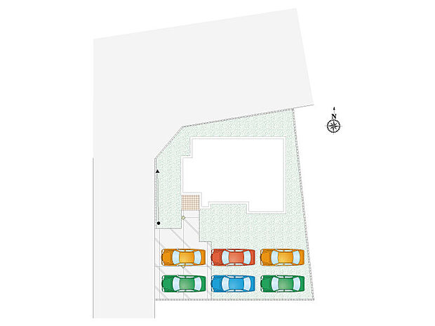 【【全体区画図】】開放感あふれる北西角地！
前面道路はゆとりのある幅で、お車の出し入れもスムーズに行えます♪