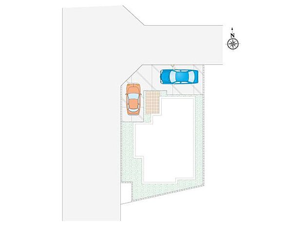 【3LDK+1S(納戸)】お車2台駐車可能!不在時の荷物の受け取りに便利な、宅配ボックス付き。