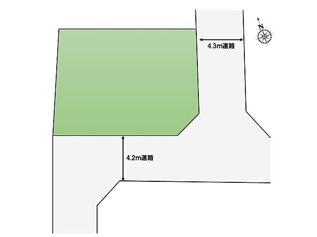 【【全体区画図】】南東角地に立地し、日当たり・風通しに恵まれた良好な住環境!