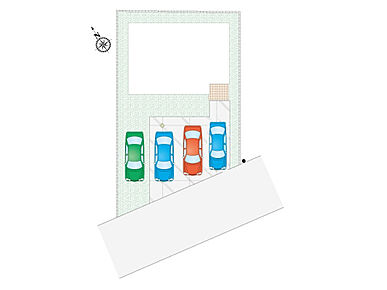 並列4台駐車可能です！
時間を有効活用できる宅配ボックス付き♪
 