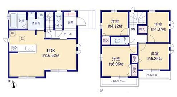 【4LDK】採光良好なリビングは、ご家族の憩いの空間。居心地の良い快適な安らぎの場所にもなりそうです。