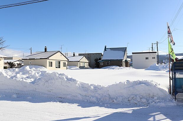 【区画1】西側から撮影：254.34m2(76.93坪)の角地（2026年1月撮影）