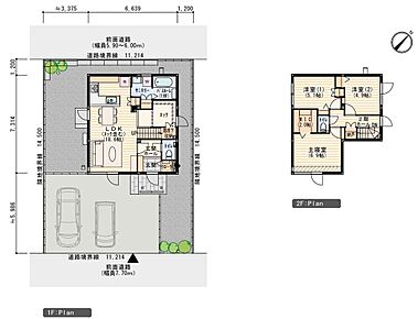 ※プラン図は図面を基に描いておりますので実際と多少異なる場合があります。※小物類・家具・外構は価格に含まれます。冷蔵庫・洗濯機・車は価格に含まれません。 