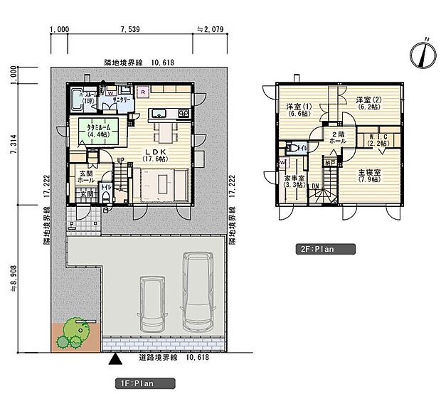 【4LDK+家事室】※プラン図は図面を基に描いておりますので実際と多少異なる場合があります。家具類、小物類、外構は価格に含まれます。洗濯機・冷蔵庫・車は価格に含まれません。